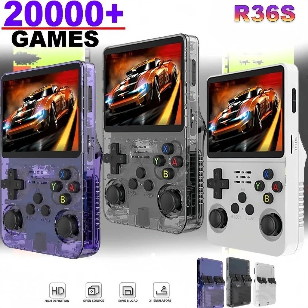 Gaming Console Xbox 360 - ミニR36SレトロハンドヘルドビデオゲームコンソールLinuxシステムポータブルポケットプレーヤープラスゲームスティックPS Vitaボックスイッチ