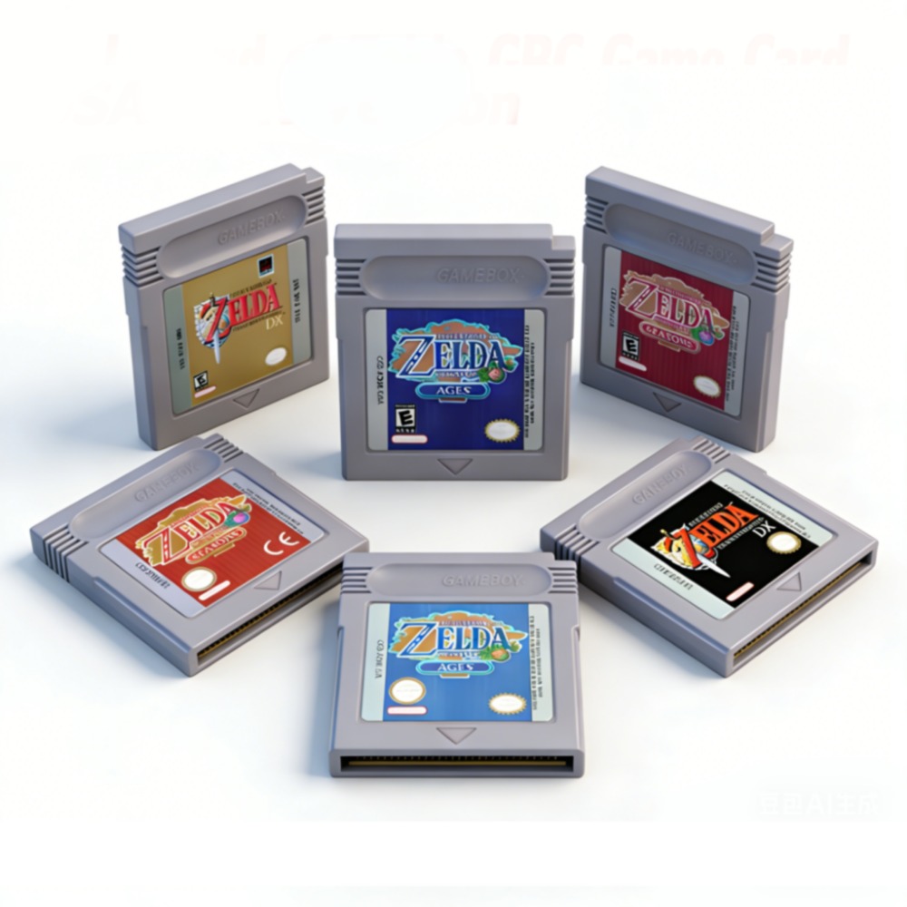 Gaming Console Zelda - ゼルダ GBC カード 16 ビットビデオゲームカートリッジコンソールカードゲームボーイ用覚醒オラクルオブシーズーンズクラシックゲーム英語版