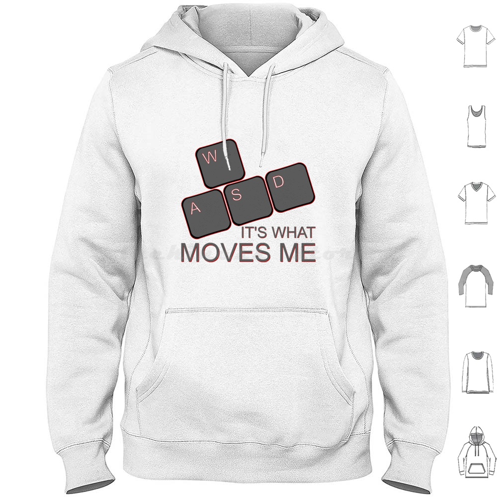 Gaming Console With Keyboard - Wasd Moves Me パーカー 長袖 ゲーム