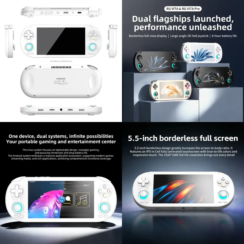 Gaming Console Games - 【CHIMU HOME】 5.5インチタッチスクリーン搭載ハンドヘルドゲーム機、LinuxとAndroid 14のデュアルOS、RK3576プロセッサ搭載ポータブルゲーム機