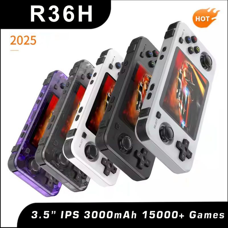 Gaming Console R36S - 新しい R36H レトロハンドヘルドコンソールオープンソース Arkos システムクラシックゲームコンソール 3.5