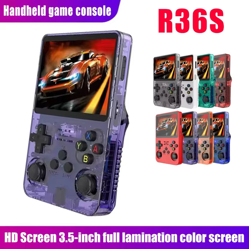Gaming Console R36S - R36s 新型携帯ゲーム機 オープンソースLinux 3.5インチIPSスクリーン ハンドヘルド 128GB