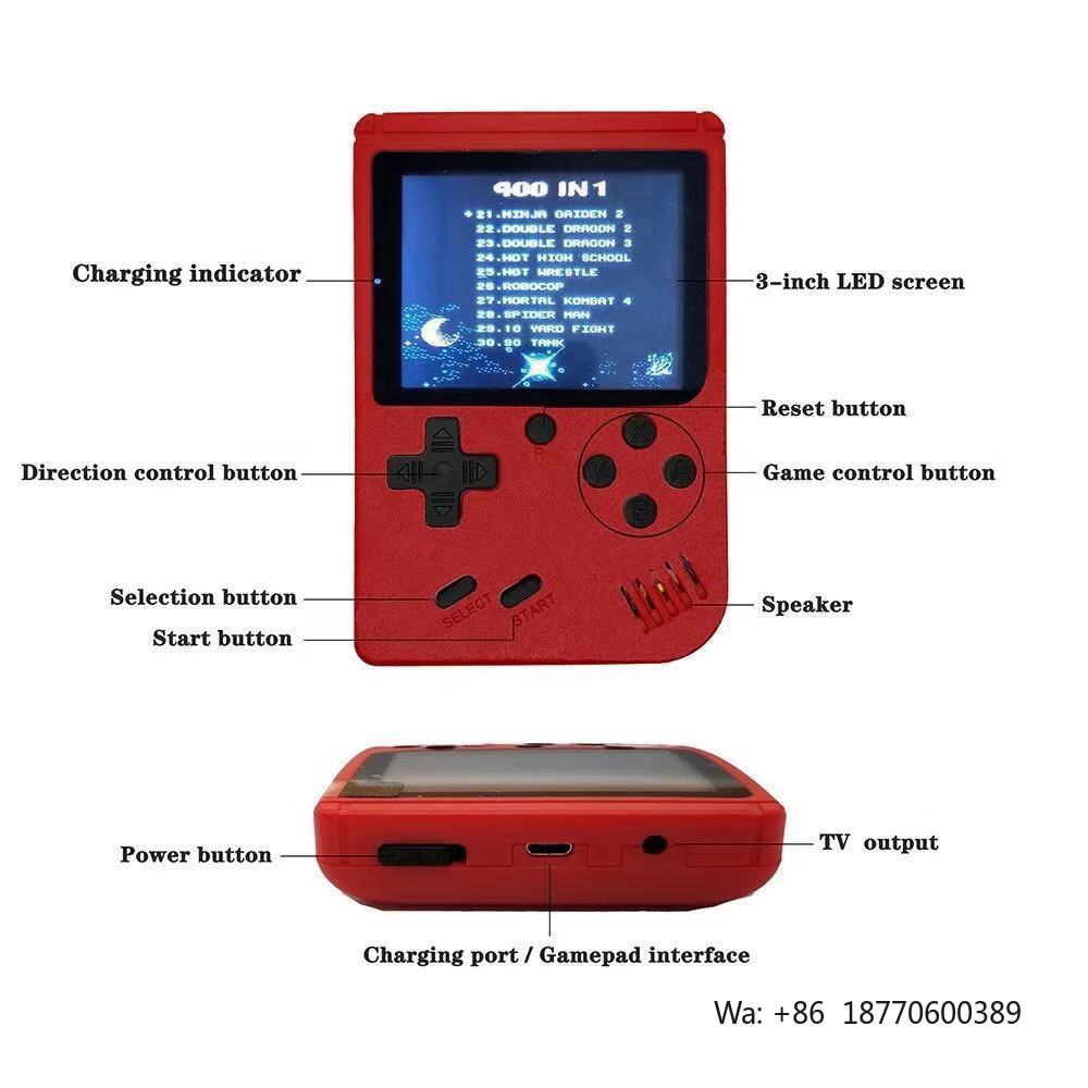 400 in 1 携帯ゲーム機 2.4インチ画面 ミニポータ - Gaming Console Games のレビューと価格