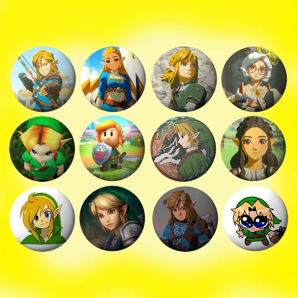 ゲームT-ゼルダの伝説-Sバッジブリキ製ソフトボタンピンブロ - Gaming Console Zelda のレビューと価格