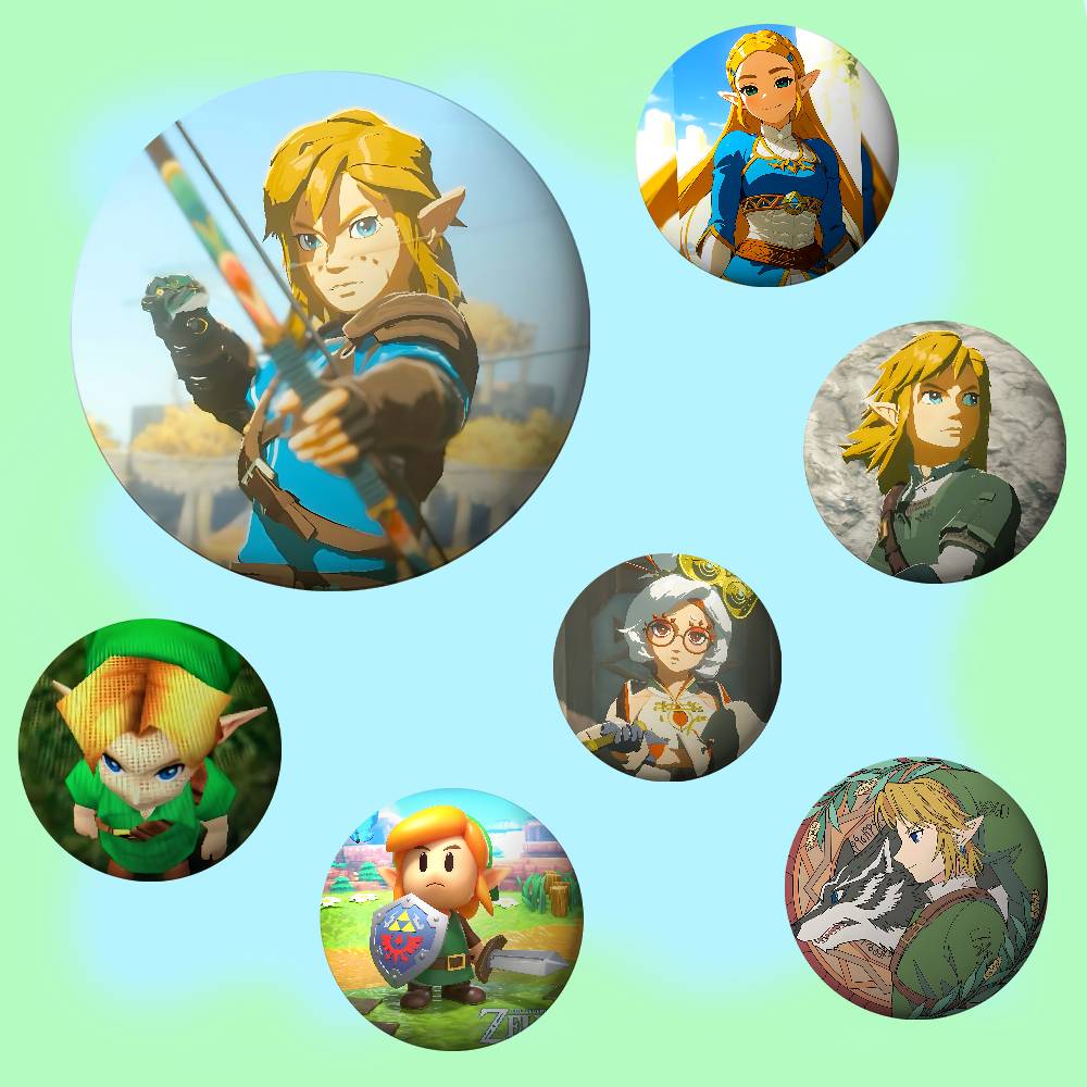ゲームT-ゼルダの伝説-Sバッジブリキ製ソフトボタンピンブロ - Gaming Console Zelda のレビューと価格