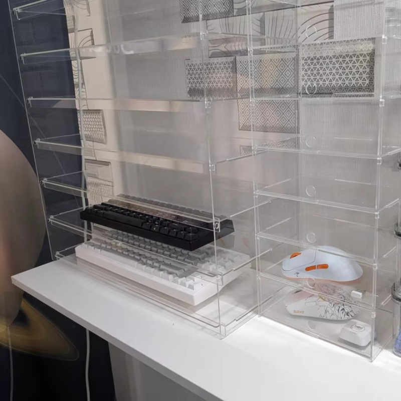 プレミアムクリアアクリル防塵ディスプレイケース オフィスキー - Gaming Console With Keyboard のレビューと価格