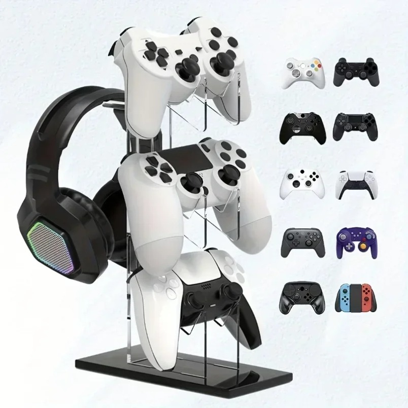 コントローラースタンド 3段ヘッドフォンハンガー ゲーム収納 - Gaming Console Organizer のレビューと価格