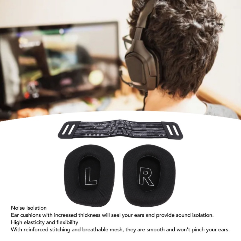ヘッドセットイヤーパッド通気性メッシュ高密度メモリーフォーム - Gaming Headset Wired のレビューと価格