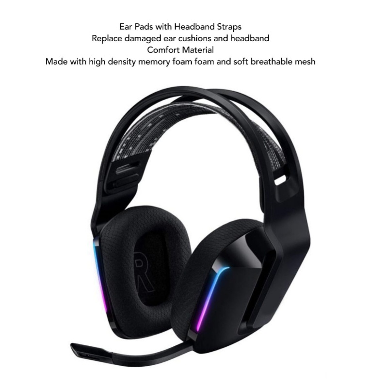 ヘッドセットイヤーパッド通気性メッシュ高密度メモリーフォーム - Gaming Headset Wired のレビューと価格
